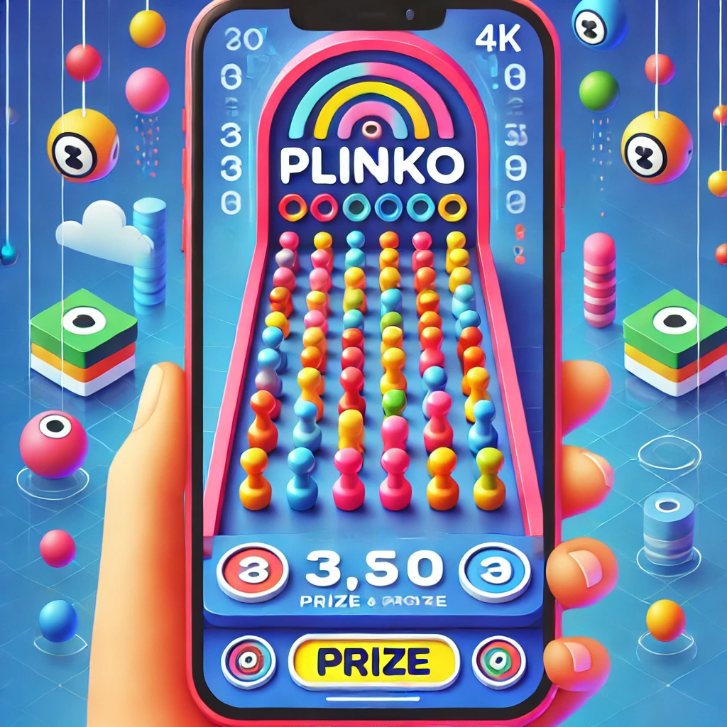 Plinko app mobiltelefonon.